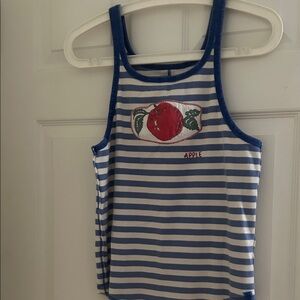 We The Free Blue and White Striped Tank Top